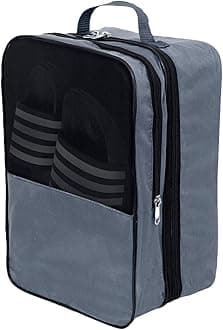 Travel Shoe Bag 14 Inch | Footwear Organizer for Shoes, Sandals & Slippers | Durable Storage Pouch for Luggage & Suitcase Packing | Lightweight Travel Accessory (Grey, Pack of 1)
