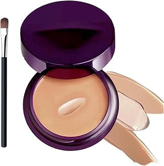 Evanesce Soft Matte Cream Concealer, Evanesce Soft Matte Cream Concealer Foundation, Full Coverage, Long Lasting Moisturizing Lightweight for Dark Skin (Dark Skin)