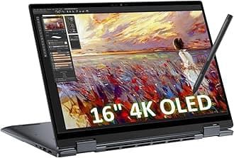DellInspiron 16 7000 7630 2-in-1 for Creator, Designer (16" 4K OLED Touchscreen, Intel 13th Gen i7-1360P, GeForce MX550 2GB, 16GB RAM, 2TB SSD, Active Stylus) Backlit, Fingerprint, Win 11 Pro