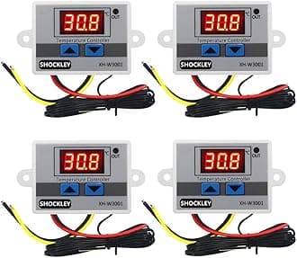 Shockley XH-W3001-50 to 110c Intelligent Digital Thermostat temperature controller combo (220V / 1500W) (W3001 220V - 4 Piece)