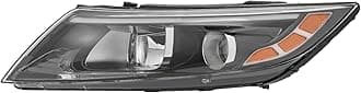 For 2014 2015 Kia Optima Halogen Projector Headlight Headlamp Assembly Black Housing Clear Lens Left Driver Side (Left Side)