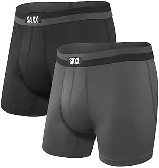 SAXX Underwear Co.Men's Underwear with Pouch Sport Mesh Boxer Brief Fly 2Pk