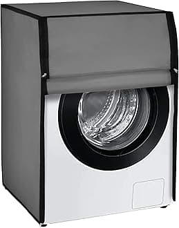 Amazon Brand - Umi. Front Load Washing Machine Cover Suitable for LG 8.5 kg, 9 kg, 9.5 kg, 10 kg, 10.5 kg, 11 kg, 11.5 kg, 12 kg (Grey, 72cms X 63cms X 81cms)