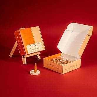 Luxury Sandalwood Incense Cones | Handmade & Organic | Made in India from Recycled Flowers | Charcoal-Free, Bamboo-Free | 40 Cones, 100g | for Spiritual Rituals, Yoga & Meditation