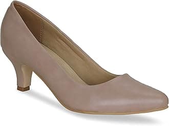 Get Glamr Women Faux Leather Classic Work Pumps|| Semi-Pointed Toe|| Block Low Heels|| Smart Causals|| Heel Pumps