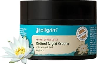 PILGRIM Korean Retinol Anti Aging Night Cream with Hyaluronic Acid & Vitamin C |Discover young, wrinkle-free & radiant skin| Anti aging cream for oily & dry skin| For Men & Women|Korean Skin Care|50gm