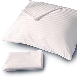 FeelAtHome 100% Cotton Pillow Protector With Zipper Waterproof Covers- 36 x 20 Inches (Pack of 2, King) - Noiseless Pillowcase Encasement - Zippered Pillow Case Protectors