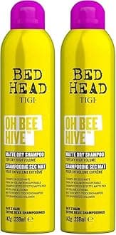 Bed Head by TIGI Oh Bee Hive Dry Shampoo Multipack – 2-Pack Lightweight, Oil & Grease Absorbing Hair Refresh, Instant Clean Without Washing, Add Volume, Texture and Refreshes Style with Matte Finish