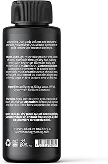 The London Grooming Company Volumizing Matte Styling Texturizing Hair Powder for Men, 0.7oz (20gm) Shaker Bottle