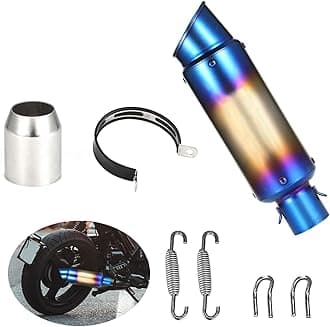 38-51mm Universal Motorcycle Exhaust Pipe Motorcycle Exhaust Muffler Pipe Pipe Tail Refit Exhaust Muffler Fit with Killer For Dirt Bike Street Bike Scooter ATV