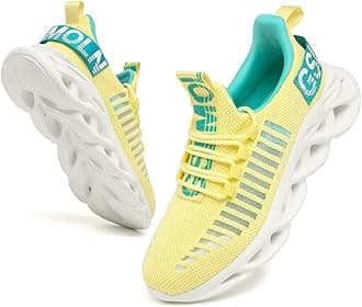 Jakcuz Women's Lace Up Walking Shoes Breathable Ultra Lightweight Sport Casual Ladies Girls Fashion Platform Sneakers