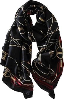 NUWEERIR Womens 100% Large Mulberry Silk Scarf Long Satin Scarf Fashion Designer Scarf Lightweight Wraps