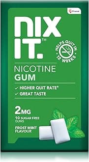 Nixit Nicotine Gum | 2mg | Pack of 20 (200 Count)| 10 Gums each pack | Frost Mint | Sugar Free | Helps Quit Smoking in 12 weeks | WHO Approved Therapy | Aids in Smoking Cessation