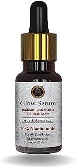 Advik Ayurveda Niacinamide Glow Serum For Face, 15ml | Controls Oil and Acne, Hydrates Dry Skin | For Men and Women