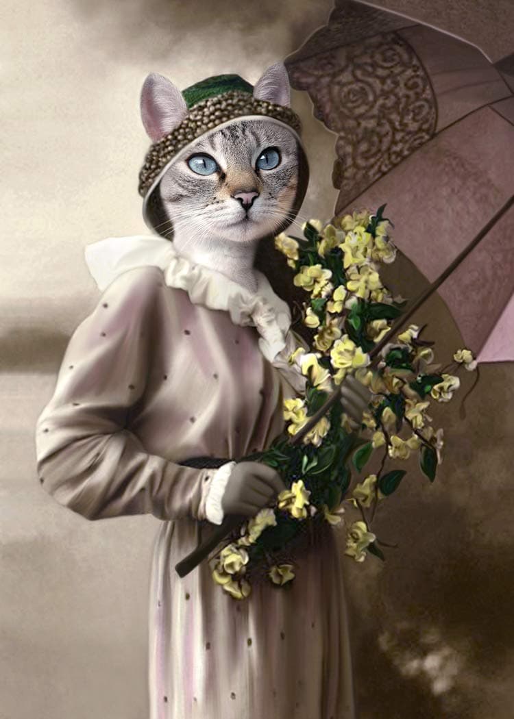 Cat Art Print -"Paris"