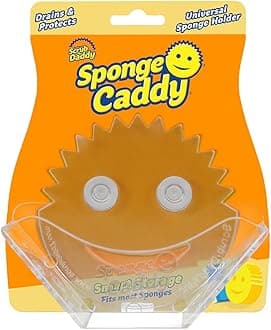 Scrub Daddy Sponge Holder - Suction Sink Organizer, Self Draining, Dishwasher Safe, Universal for Sponges and Scrubbers - 2 pack