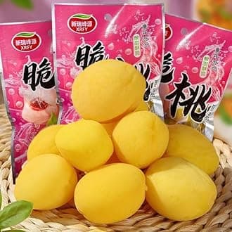 Sour and Sweet Crispy Peach, Small Peaches, Pickled fruits，Fruit Snack, Honey Peach Preserved Fruit, Dried Fruit, White peach，Sweets, Candy Snacks, Desserts,Vegan, Healthy Snacks Food (10 bag)