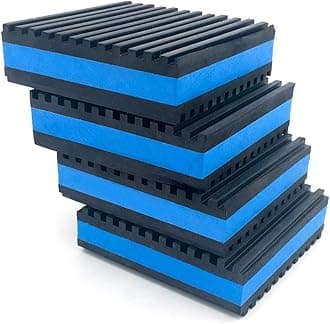 Air Jade 4 Pack Rubber Anti-Vibration Pads, 6 x 6 x 7/8 inches Heavy Duty EVA Vibration Isolation Pads Mats for HVAC, Washers, Compressors, Treadmills, Air Conditioner
