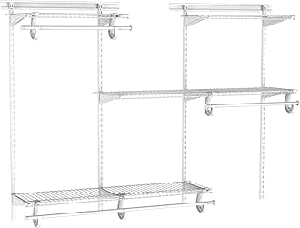ClosetMaid ShelfTrack Wire Closet Organizer System, Adjustable from 4 to 6 Ft., With Shelves, Clothes Rods, Hardware, Durable Steel, White