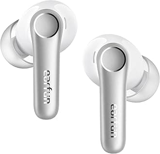 EarFun Air Pro 4 Adaptive Hybrid Noise Canceling Wireless Earbuds, Qualcomm Snapdragon Sound, aptX™ Lossless, 6 Mics AI CVC 8.0 Call, LDAC Hi-Res Audio, 52H Playtime, Bluetooth 5.4, White