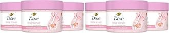 Dove Body Scrub Himalayan Salt & Rose Oil 3 Count for Visibly Silky-Smooth, Nourished Skin, with ¼ Moisturizing Cream, 10.5 oz (Pack of 2)