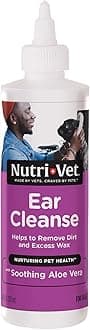 Nutri-Vet Ear Cleanser for Dogs Removes Dirt & Dissolves Wax 8 oz.
