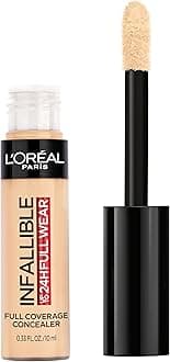 L'Oréal Paris Makeup Infallible Full Wear Concealer, Full Coverage, EXTRA LARGE Applicator, Waterproof, Multi-Use Concealer to Shape, Cover, Contour & Sculpt, Matte Finish, Vanilla, 0.33 fl. oz.