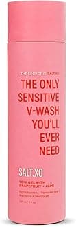 - salt.xo Grapefruit Sensitive Yoni Gel Wash, Intimate Care Gel for Women, Intimate Care Gel for Women, pH Balance V Wash Cruelty-Free, Feminine Hygiene Products (8 Fl Oz)