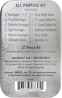 Coleman All Purpose Mini First Aid Kit - 27 Pieces