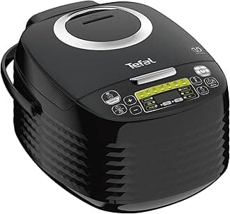 Tefal SpheriCook 16-in-1 Multicooker, Slow Cooker, Rice Cooker, Steam, Keep Warm, Browning, Dishwasher Safe Bowl, 16 programs, 5 Litres, Black, 820W, RK745840
