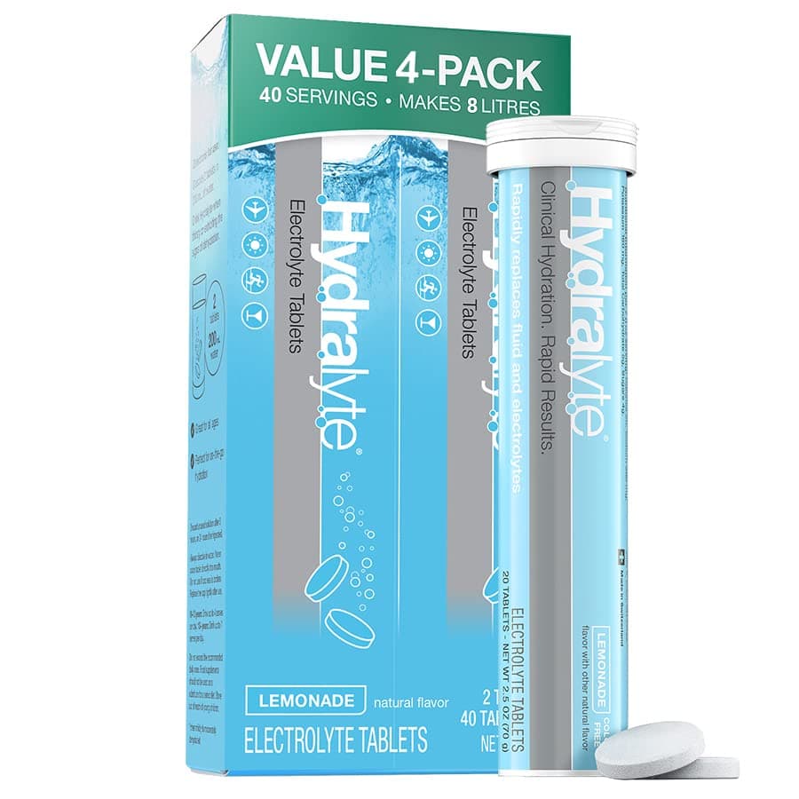 Hydralyte Effervescent Electrolytes Tablets - Lemonade | 80 Tablets
