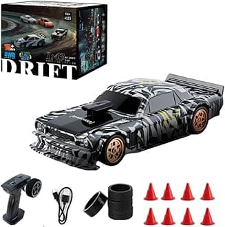 Mini RC Drift Car, Electric 4WD Racing Vehicle with Lights, High Speed for Adults - RTR Version, 4301 (Black)