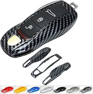 AeroBon 3 Pcs Remote Key Covers/Fob Shell Cover/Painted Keyless Entry Skin Protectors Compatible with Cayenne Cayman Macan Panamera 991 718 918