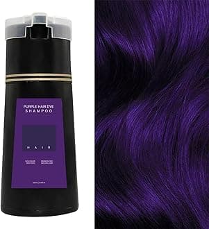 Nova Hair Dye Shampoo,Plant herbs Instant Dye Shampoo for Men & Women-Quick,Easy,and Safe Hair Color Solution with Gray Coverage-Ammonia-Free (Purple)