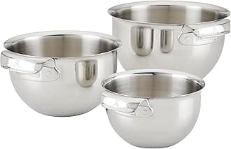 3-Piece Stainless Steel Mixing Bowl Set – 1.5qt, 3qt, and 4.75qt, Nesting Design