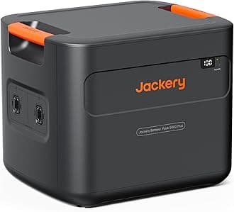 Jackery Battery Pack 5000 Plus for the Solar Generator 5000 Plus Portable Power Station, 5040Wh LiFePO4 Batteries with 4000 Life Cycles, Expandable Home Backup Battery for Home Use, Emergency