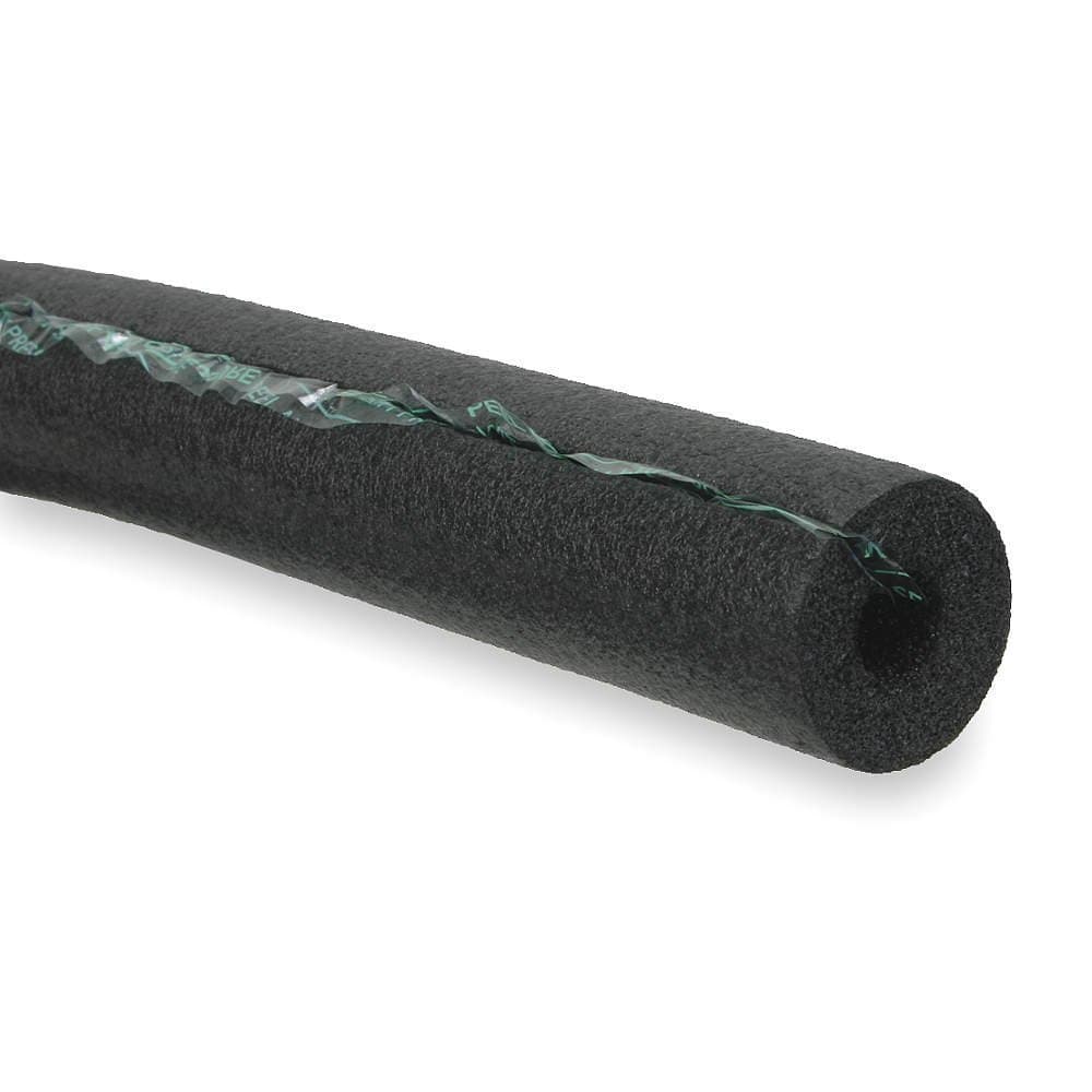 Polyethylene Pipe Insulation, 1/2" Wall Thickness, Pre-Slit, Pre Glued Insulation Type - 1 Each