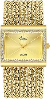 Women Simple Crystal Bangle Bracelet Analog Quartz Wrist Watches Gifts for Ladies