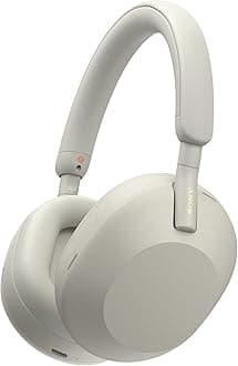 WH-1000XM5 Premium Noise Canceling Headphones, Auto NC Optimizer, 30-Hour Battery, Alexa Voice Control, Silver