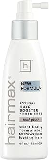 Acceler8 Hair Booster + Nutrients - Topical Hair Regrowth Treatment - Thinning Hair Loss Solution - Advanced Scalp Care - Minimizes Hair Shedding - B Vitamins & Omega 6-4 fl oz