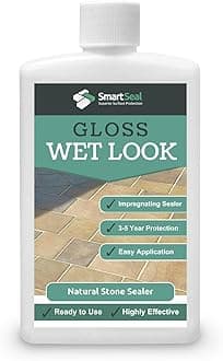 Natural Stone Sealer - "Wet Look" Finish - Professional Grade, Easy To Apply Natural Stone Sealer Durable Sealers for Sandstone, Limestone & Slate. Patio Sealers Wet Look (100ml Sample)