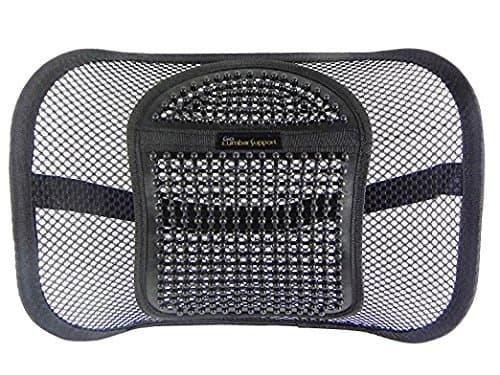 Go Lumbar Support | 4 pcs Extra Comfortable Adjustable Breathable Black Mesh Lumbar Back Cushion Support Fit All Types Office Chair Car Seat | Perfect Solution for Fatigue Back Pain | 533.5