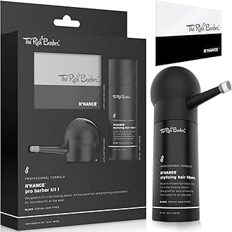 N'Hance Pro Barber Hair Fibers, Applicator + Applicator Card (Black)