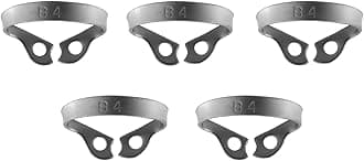 MEDSPO Professional Dental Rubber Dam Clamps | Endodontic Hygenic Brinker Universal Retractors| Tissue Gingival Lower Molars | Restorative Instruments Tools CE (5 Pcs B4 Clamps)
