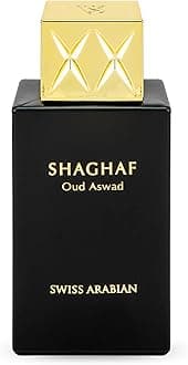 Shaghaf Oud Aswad - EDP Spray for Unisex -Sensual and Mouthwatering Noir Oud Wood Fragrance - Long Lasting Personal Fragrance, Cologne - Enchanting Fusion of Arabic Perfume - 75ml