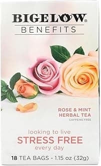 Bigelow Tea Bigelow RCB01027 Benefits Decaf Rose Mint Tea Bags, 18/Box