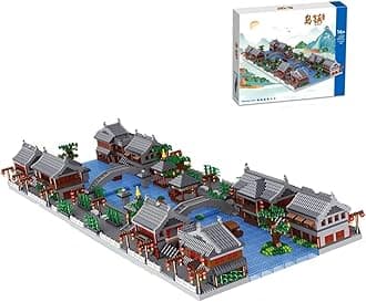 Wuzhen Micro Blocks Set, 6518PCS Chinese Ancient Famous Architecture Mini Blocks Kits, Creative Micro DIY Bricks Toys Gifts for Adults and Teens