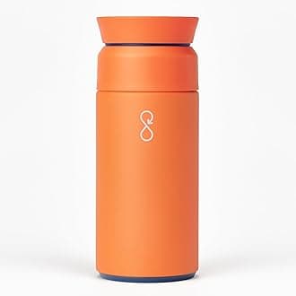 Brew Flask 350ml | Insulated Travel Flask for Hot & Cold Drinks | Recycled Stainless Steel | Sustainable, Eco Friendly Gift (Sun Orange)