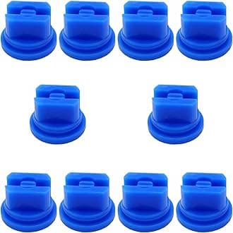 10Pcs Spray Nozzle Tips Set, 110 Degree lat Fan Shaped Plastic Nozzle,0.3mm Pore, for the Replacement Boom Pump Sprayer Knapsack, Agricultural Greenhouse Sprayer Tank Garden Weeding (Blue,0.3mm)