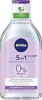 NIVEA Face Micellar Water, Makeup Remover, All Skin Types, 400ml (Pack of 2)